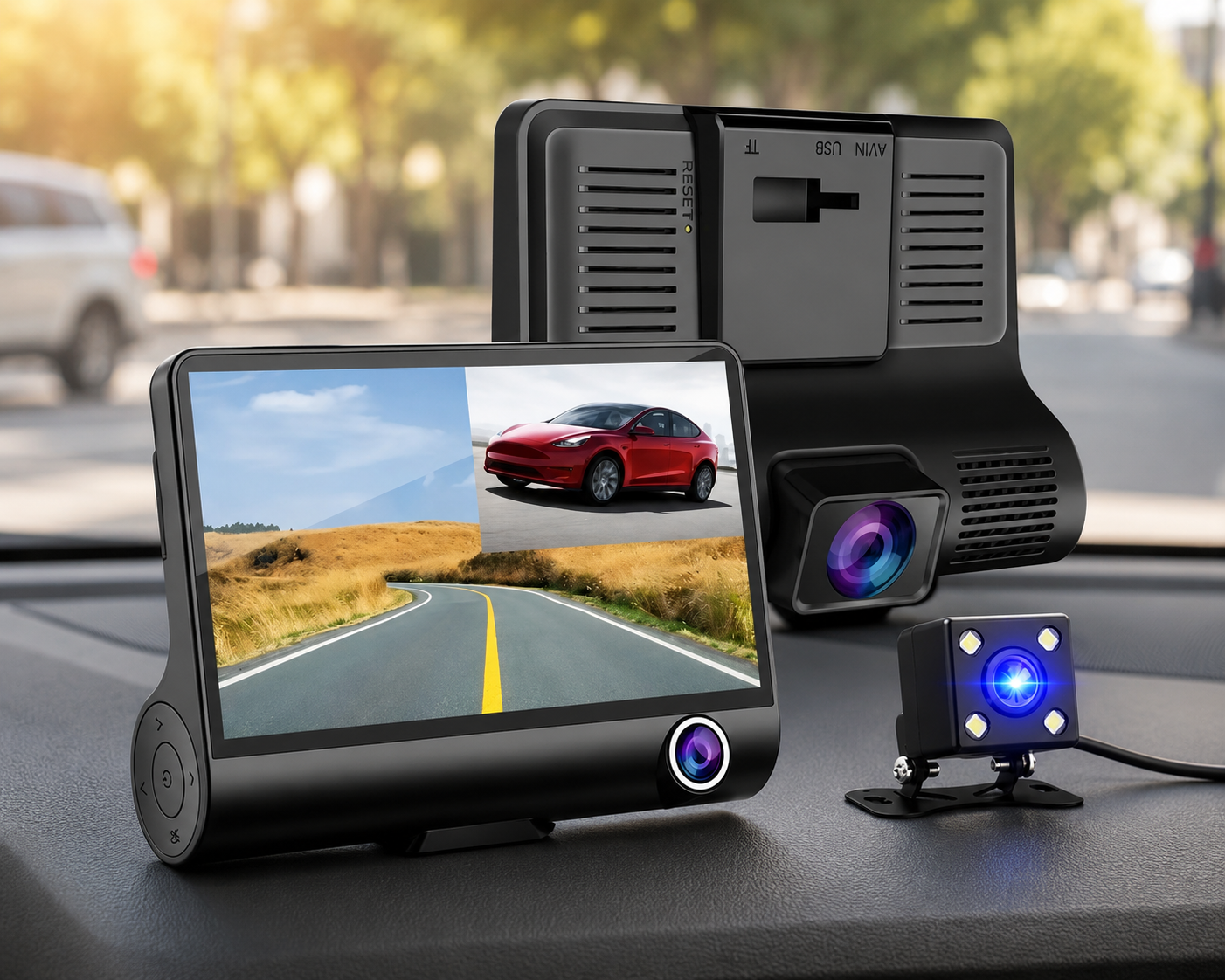 Protege Tu Vehículo 24/7 Con La Cámara DVR 3 Lentes Más Completa De Colombia