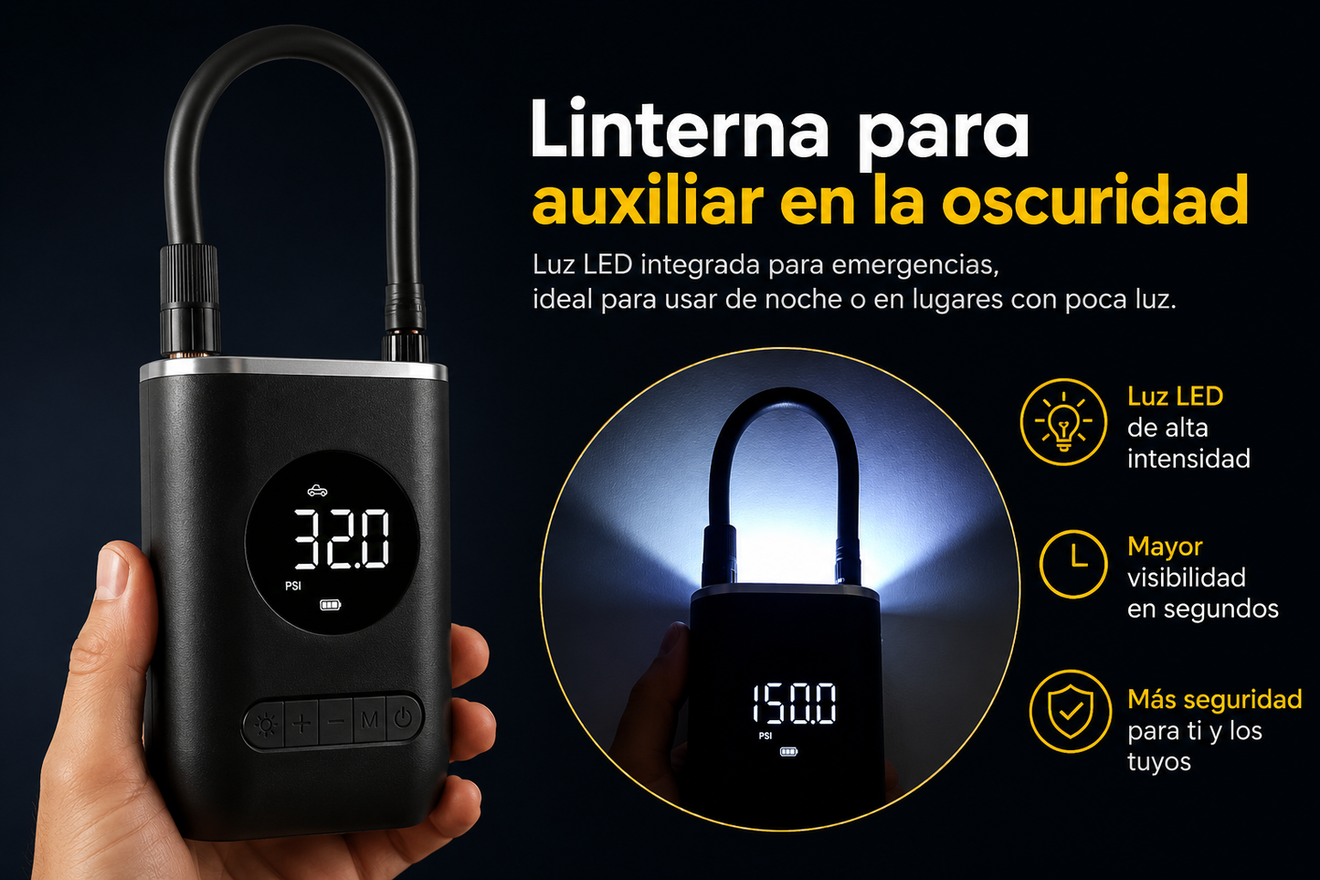 COMPRESOR DIGITAL INALÁMBRICO FUERZA | NUNCA TE QUEDES VARADO POR UNA LLANTA BAJA